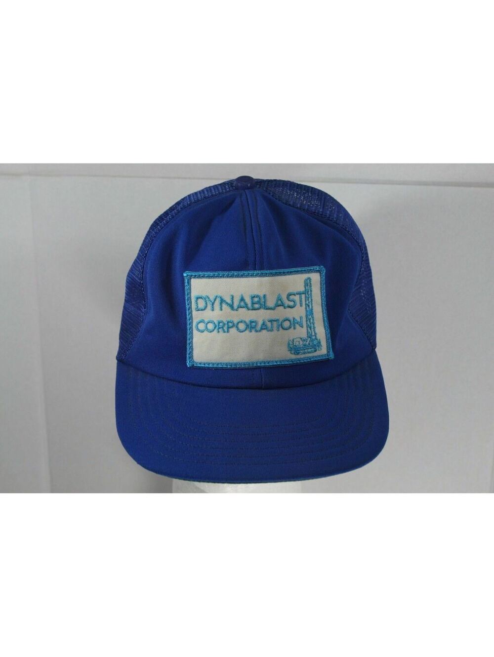 Vintage 70s Dynablast Corporation Patch Trucker Hat Mining Drilling Snapback Cap